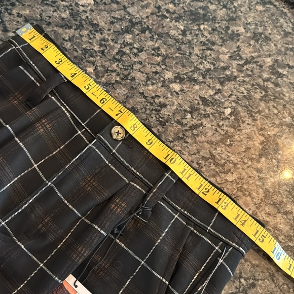 Vanilla star slouchy trousers black brown plaid NWT 7/28 - Picture 10 of 13